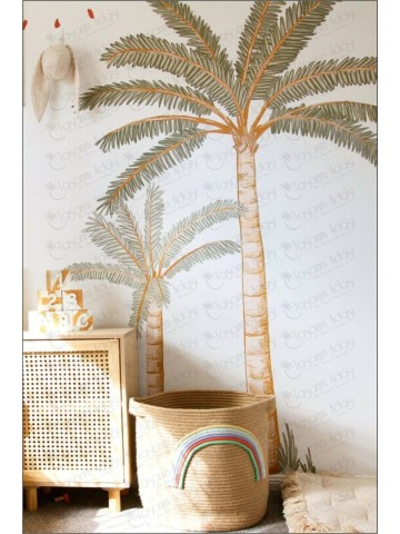 Bohem Palmiye Ağaç Dekoratif Duvar Sticker